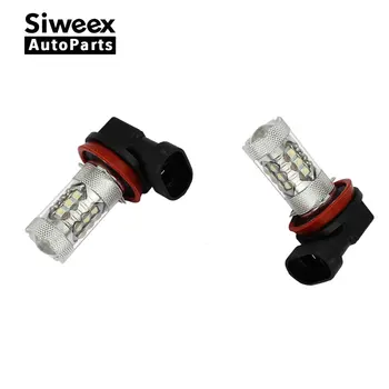 

2 Pcs 1156 BA15S 1157 BAY15D H1 H3 H4 H7 H8 16 Smd LED Bulbs Car Headlight Foglight 6000K 12V DC Lights White Color