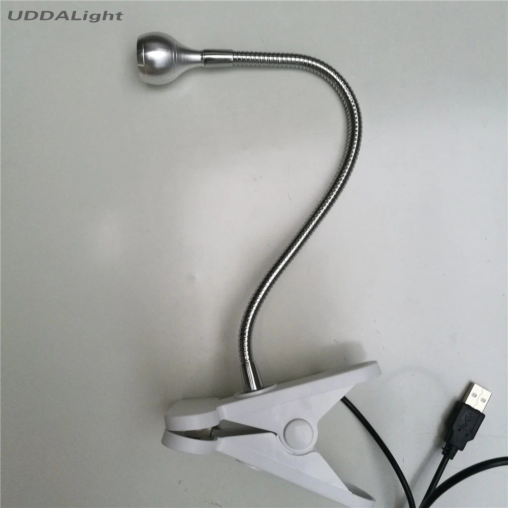 Светодиодный светильник для чтения с гибкой подставкой и зажимом USB Настольная