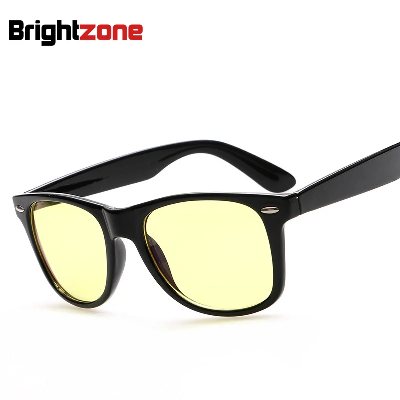 Brightzone Anti-blue Ray Yellow Lens Full Rim Eye Gaming Glasses Frame Computer Reading Unisex Radiation Protection Eyeglasses