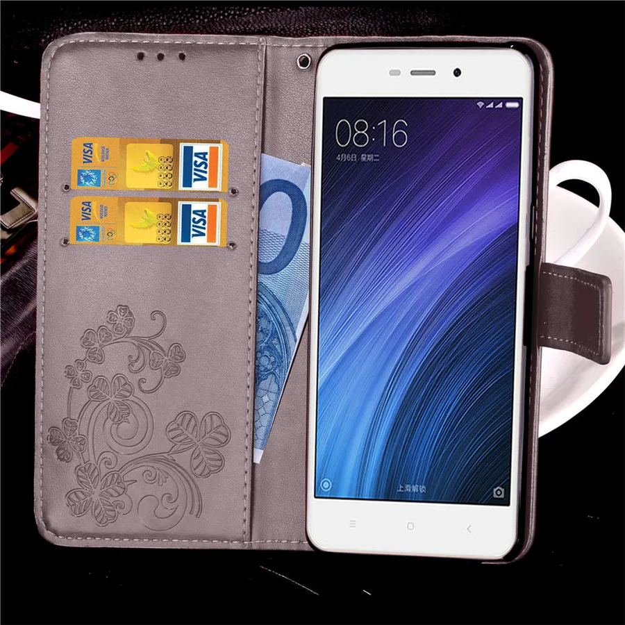 Чехол xiaomi Redmi 4A для чехол с откидной крышкой 5 0 дюйма кожаный магнитный кошелек