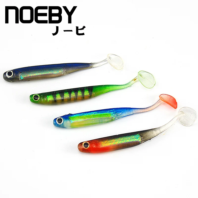 

NOEBY 5pcs/lot Soft Lure 75mm/2.5g Soft Bait Fish Fishing Lure Shad Manual Silicone Bass Bait Swimbaits Plastic Lure Pasca
