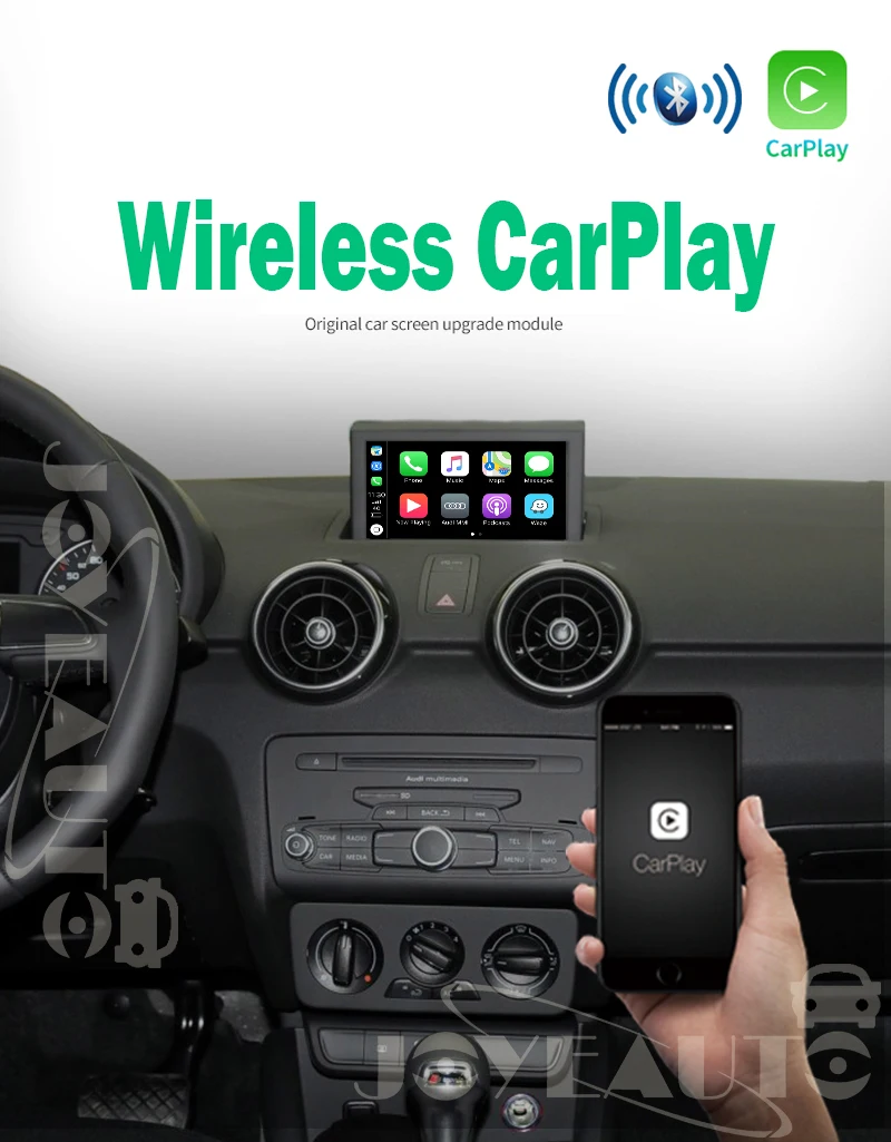 Joyeauto Aftermarket A1 Q3 MMI RMC OEM Wifi беспроводной Apple CarPlay интерфейс модифицированный для Audi с сенсорным экраном камера заднего вида