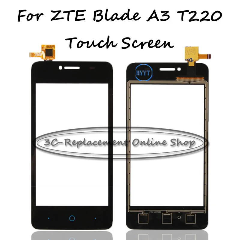 5 шт. черный/белый 4 дюйма Сенсорный экран дигитайзер для zte лезвие A3 T220 планшета