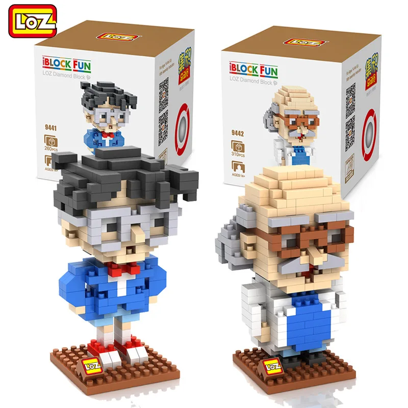 

LOZ Diamond Blocks Detective Conan Building Blocks Agasa Hiroshi Case Closed Bricks Figure Educational LOZ Blocks Set Toys 9441