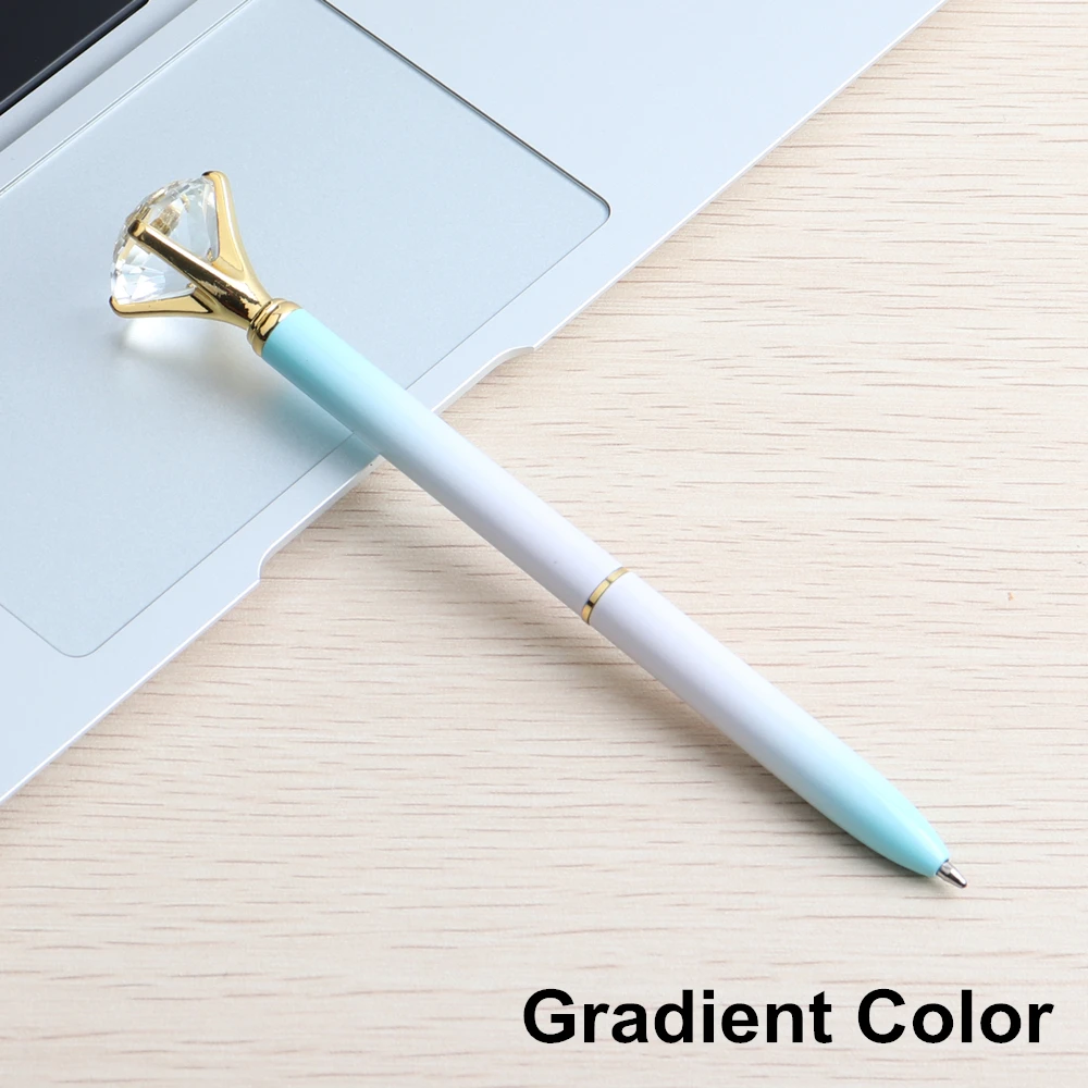 22 цвета, шариковая ручка, большая металлическая шариковая ручка с большим бриллиантом, синяя и черная волшебная ручка, модные школьные офисные принадлежности