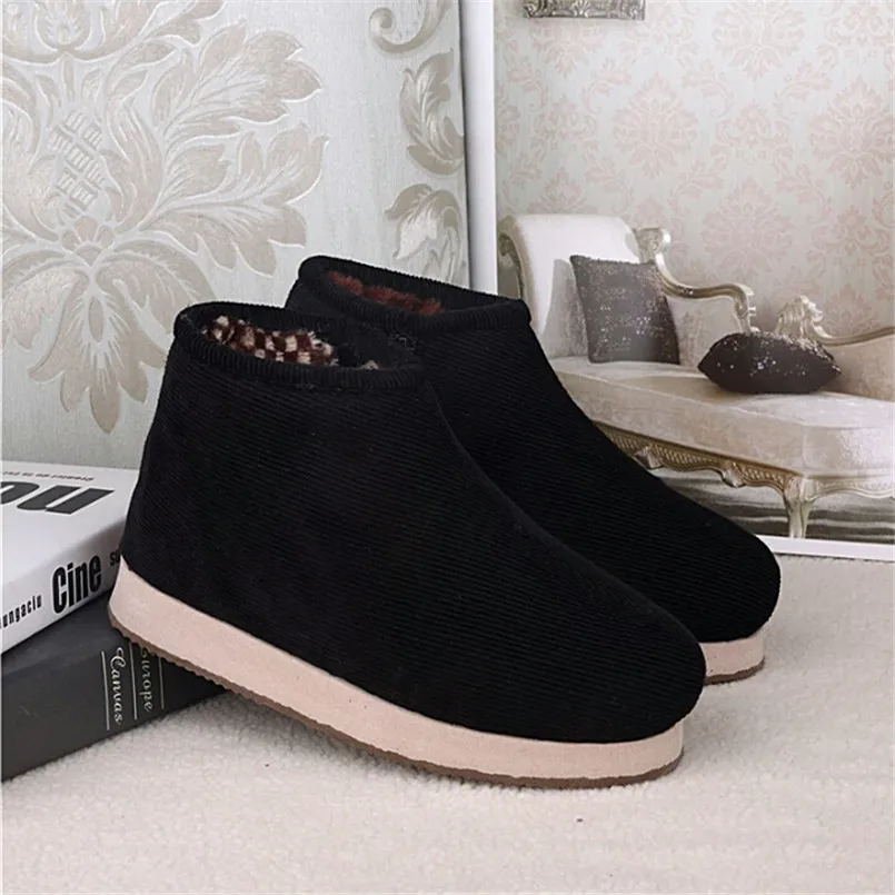 Black La rouge Chaud Chaussures Rouge Burgundy eva Non Pourpre Épais Velours violet eva slip D'hiver Red Casual Coton Hiver Base Noir Noir Appartements Violet eva À eva Femmes Tissu burgundy chocolat Étanche Main CqFqrtxw