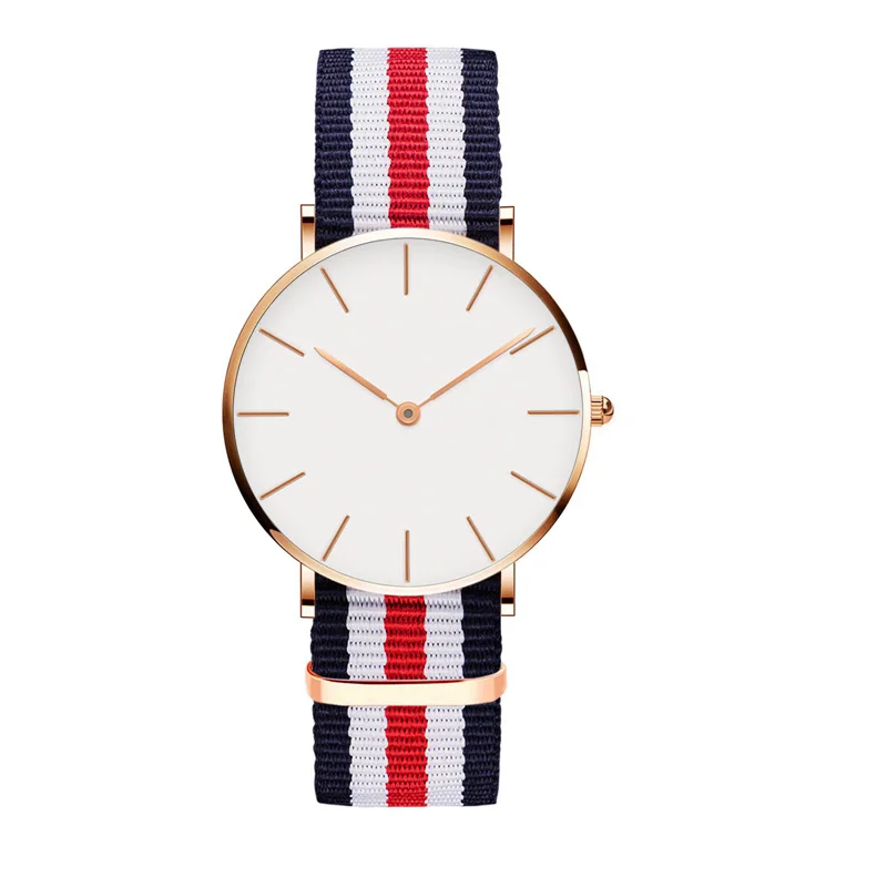 

Fashion and Simple Watches Ultra Slim Quartz Watch For Men Students Nylon Band Relogio Masculino Wristwatches Drop Shipping