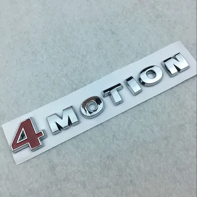 New 3D Metal 4MOTION Car Side Body Trunk Emblem Badge Sticker Decal Silver+Black