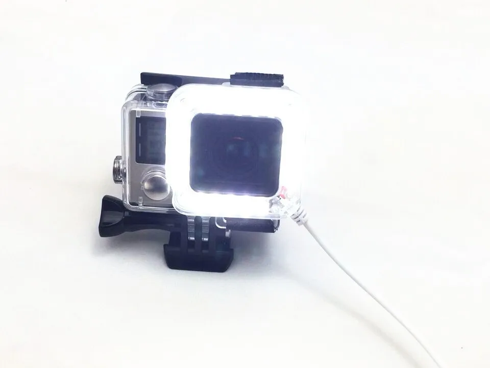 Husiway для Gopro LED Fill Light Mount Hero 4 3 + Корпус Объектива Go Pro Hero3 крепления камеры|for gopro