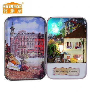 

Diy Doll House Wooden Miniature Doll Houses Furniture Box The Meaning Of Travel Assemble Kits Handmade Model Dollhouse Toys Gift