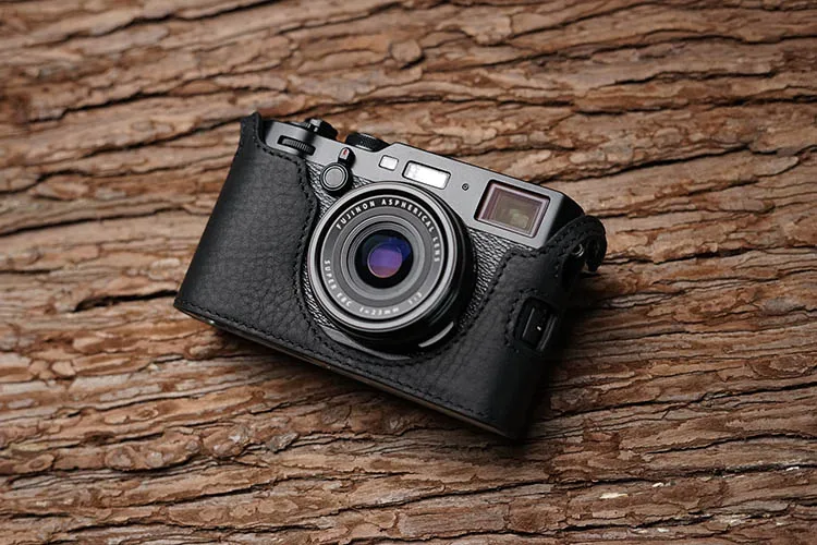 Чехол для камеры ручной работы из натуральной кожи для FujiFilm X100F Fuji x100f X100-F, наполовину сумка для камеры, крышка для открытой батареи