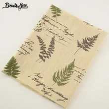 Booksew хлопок белье Ткань листьев Дизайн дома Вышивание tissu для скатерти Подушка сумка Шторы Подушка украшения ZAKKA см
