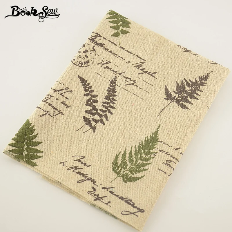 Booksew хлопок белье Ткань листьев Дизайн дома Вышивание tissu для скатерти Подушка