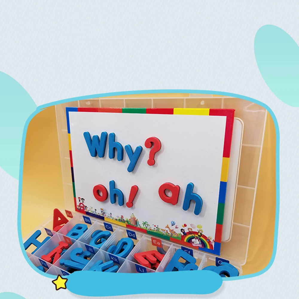 Набор магнитных букв с двусторонней магнитной доской для детей, орфографические и Обучающие Развивающие игрушки, набор математических игрушек