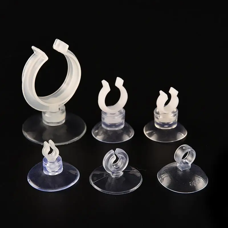 5 Pcs lot Crystal clear Rubber Aquarium Air Pumps Suction Cup Holder 6 Style Sucker for