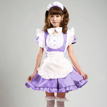 

New Sexy Sweet Gothic Lolita Dress French Maid Costume Anime Cosplay Sissy Maid Uniform Plus Halloween Costumes For Women M-XL
