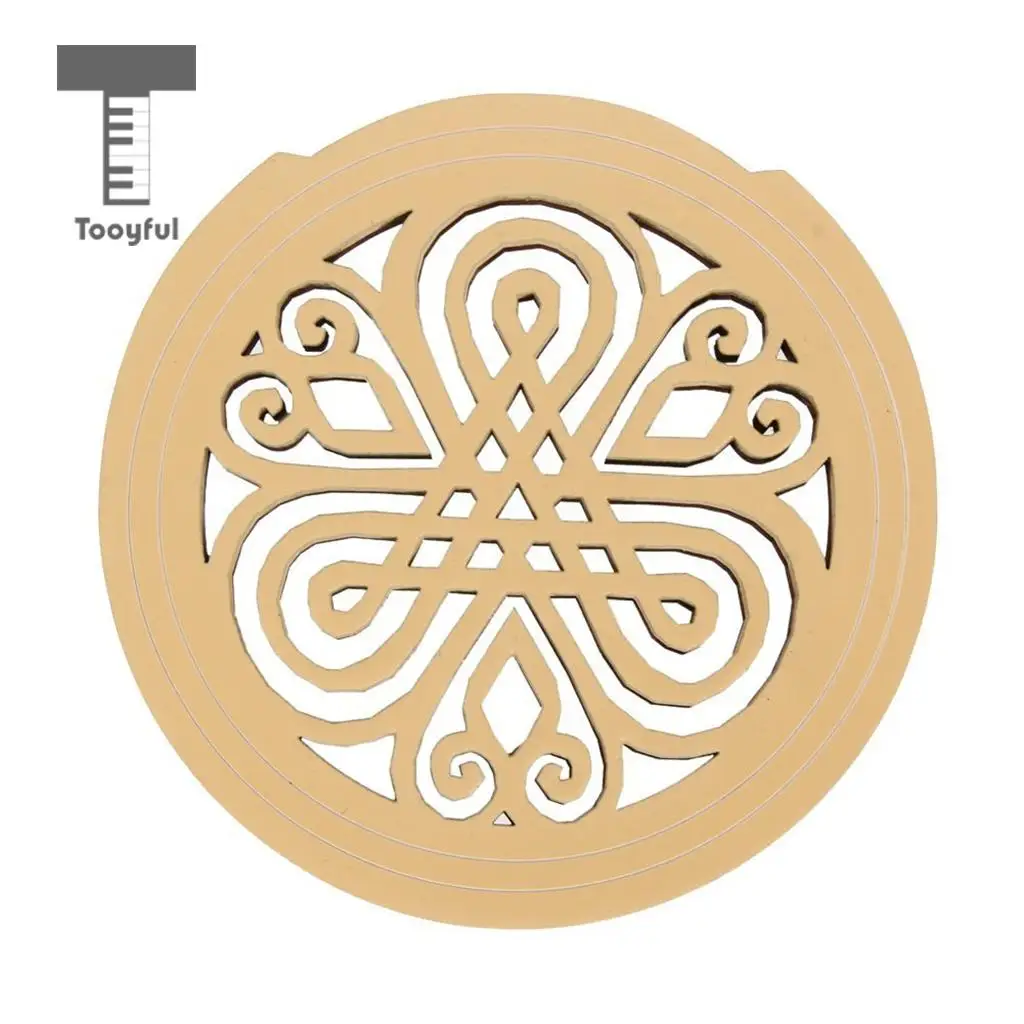 Tooyful Wood Acoustic Guitar Soundhole Cover Feedback Buster for 40'' 41'' Guitar Parts Accessories