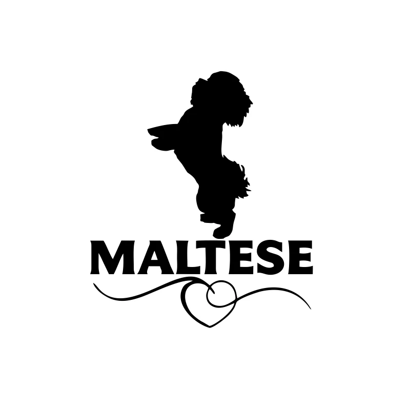 

Poodle MALTESE LOVE Fuel Tank Lid Motorcycle Modification Pattern Design Accessories Car Stickers Length 14.5cm