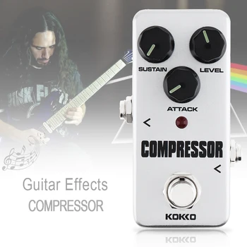

KOKKO Silver Mini Electric Guitar Bass Effect Pedal COMPRESSOR Fully Analog Circuit True Bypass Full Metal Shell