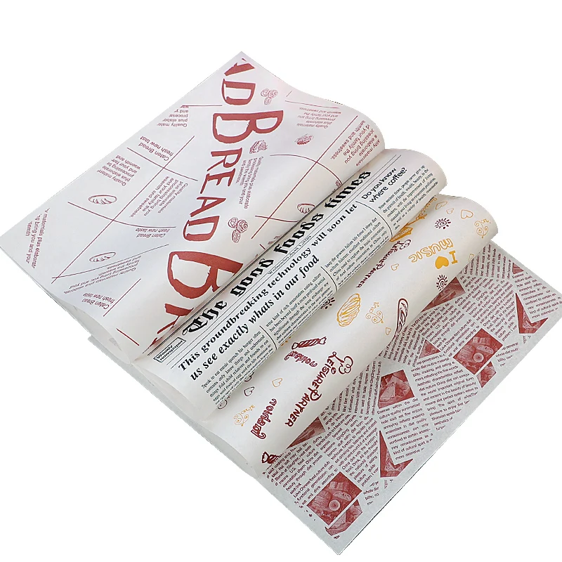 2000 шт. одноразовые бумажные коврики для упаковки продуктов 26 х36 см|mat paper|wax food