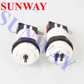 

10 pcs 28mm Happ Style 1 Player / 2 Player Start button & Arcade Push Button With Microswitch For Arcade Game Mame Jamma Parts