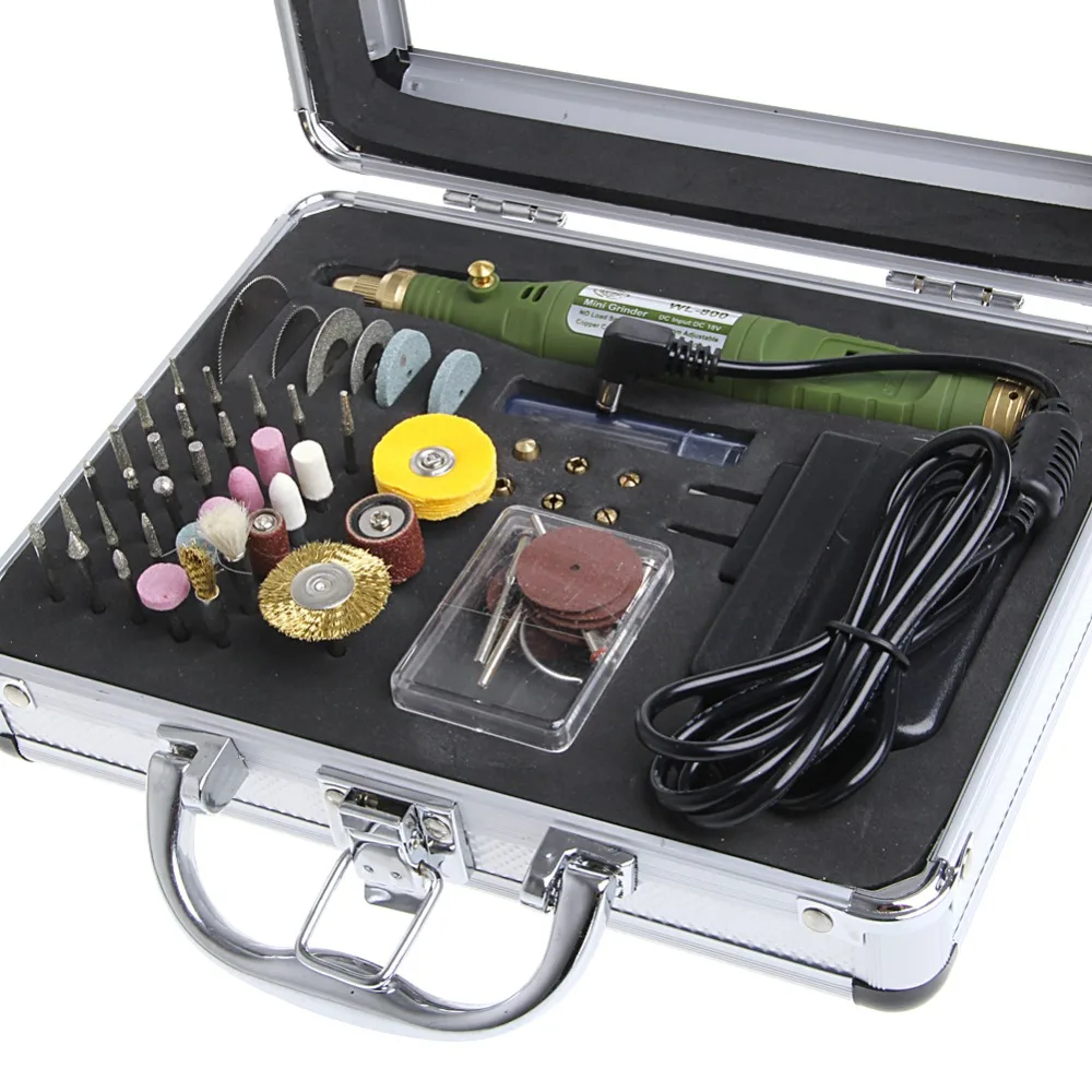 

80pcs DC 18V Electric Rotary Drill Grinder Polish Sanding Tool Set Kit Dremel Bit Case for DIY Hobbyist Woodwork P-800