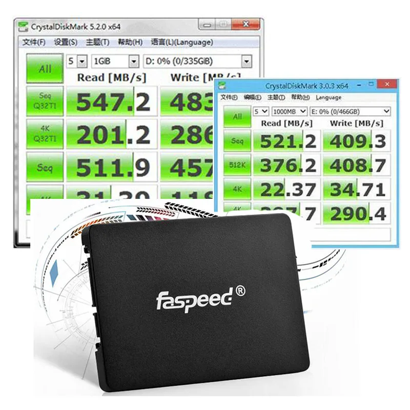 Faspeed официальный 2 5 SSD 120 ГБ 128 240 256 480 180 90 60 Гб 32 SATA3 диск HDD HD Настольный