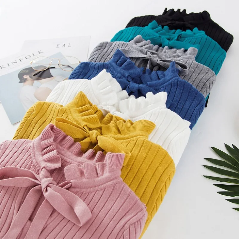 Casual-Slim-Sweater-Women-2018-Autumn-Spring-Knitted-Sweater-Lace-Up-Flare-Long-Sleeve-Ruffle-Knitting (1)