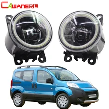 Cawanerl для peugeot Bipper, 2008- автомобиля H11 светодиодный светильник передние противотуманные фары светильник 4000LM глаза ангела дневного светильник DRL 12V