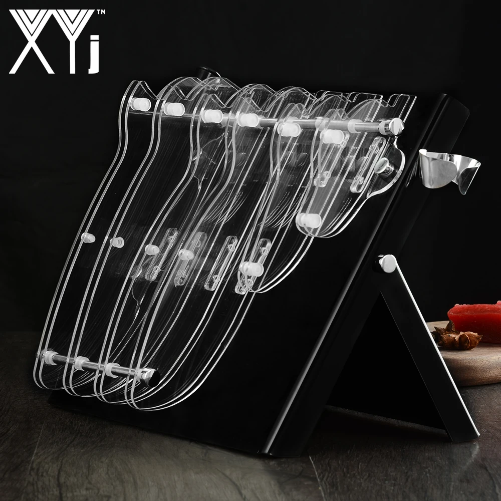

XYJ Knife Holder For Kitchen Knife High Grade Stainless Steel Cooking Knife Stand Block Black PP+ABS Holder Kitchen Tools