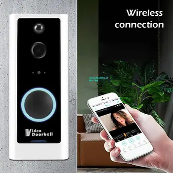 

D168 720/1080P IP Wifi Smart Doorbell 2.4G Wi-Fi IPX6 Waterproof ABS Plastic PIR Two-Way Audio Remote Monitor Door Bell