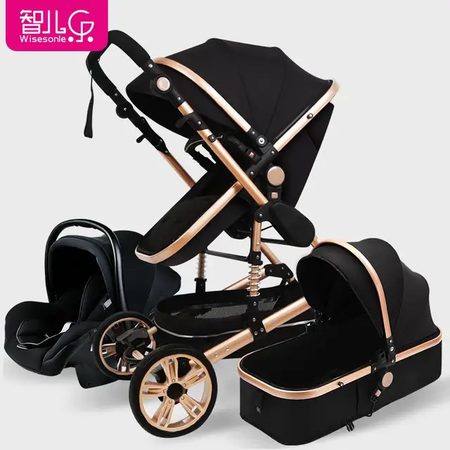 $US $251.40  3 in 1 Baby stroller high landscape multi-function can sit reclining light folding baby pram High q