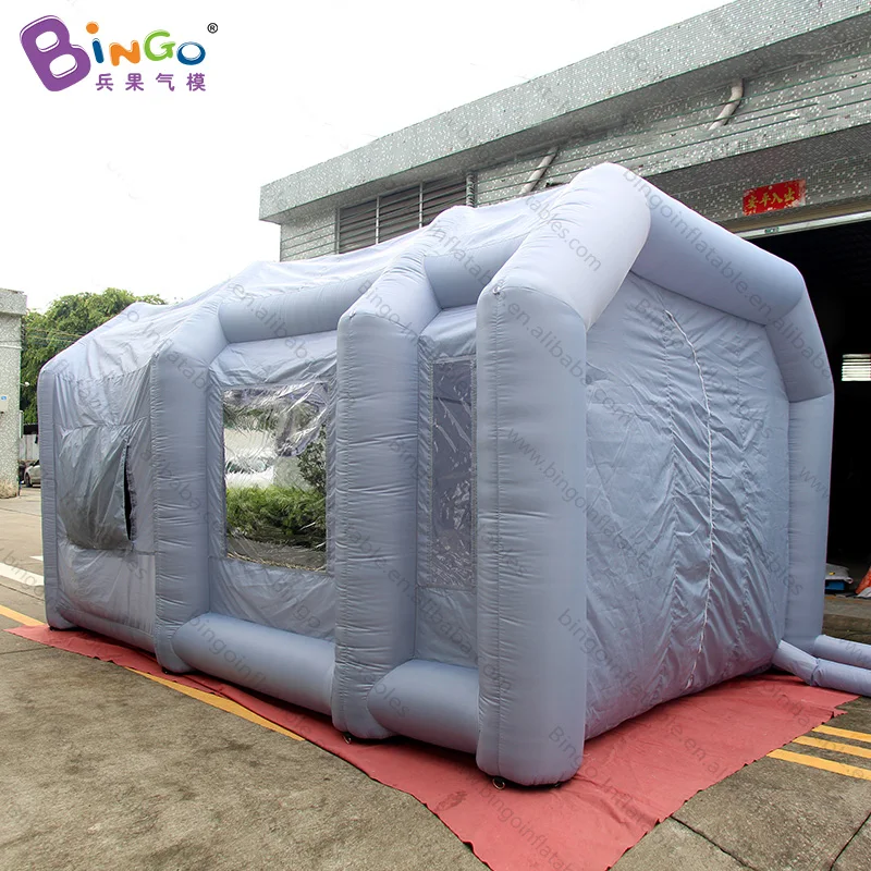  GOOD QUALITY 5.5X4X3M inflatable grey spray tent air blow spray paint booth for car or vehicle cust