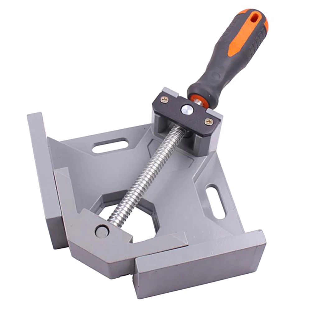 

Aluminum Alloy Single Handle 90 Degree Right Angle 2-Axis Fixture Clamp Adjustable Corner Vise for Drilling Furniture Woodwork