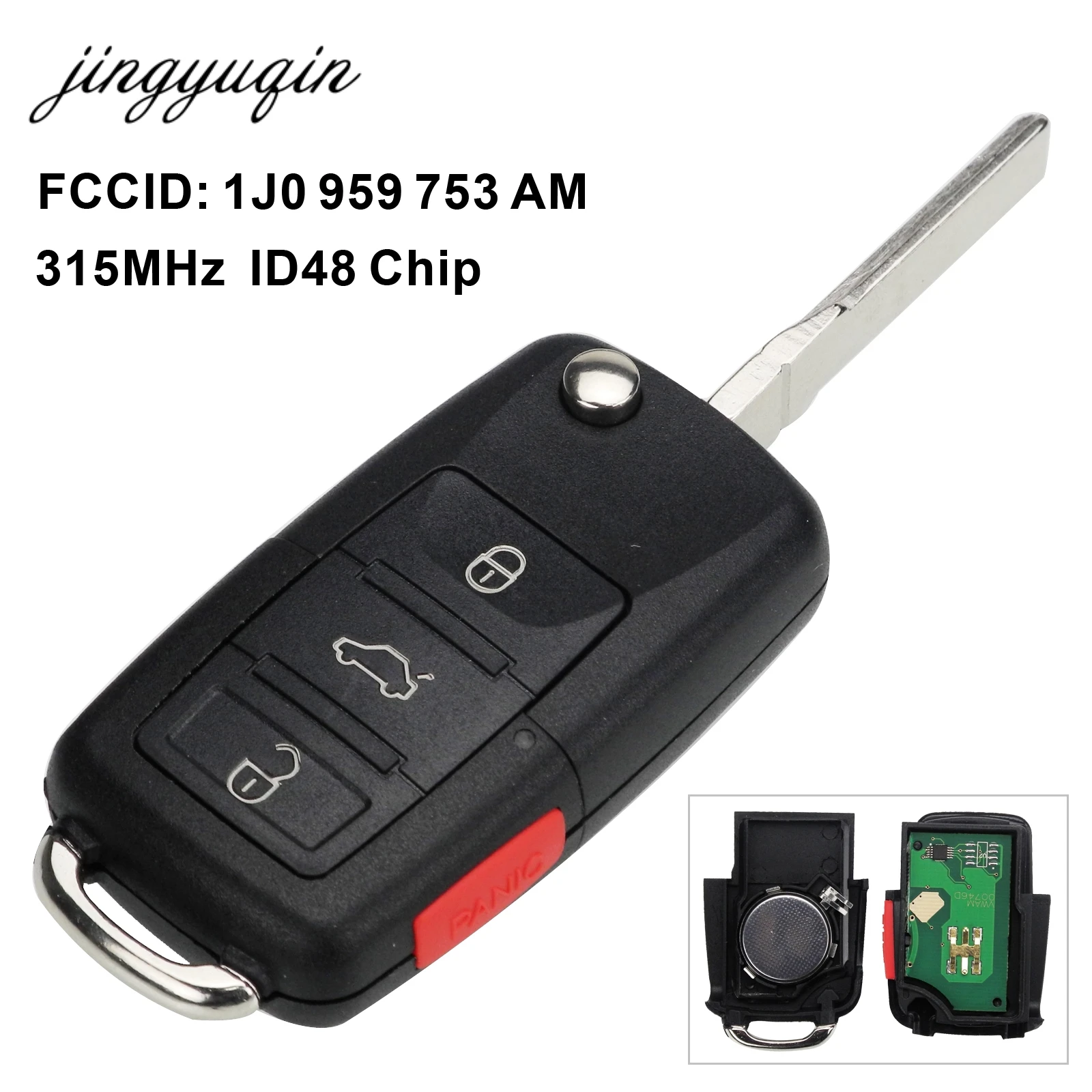 2013 Volkswagen Passat Key jingyuqin Car Remote Key for VW VOLKSWAGEN Beetle Golf Passat Jetta