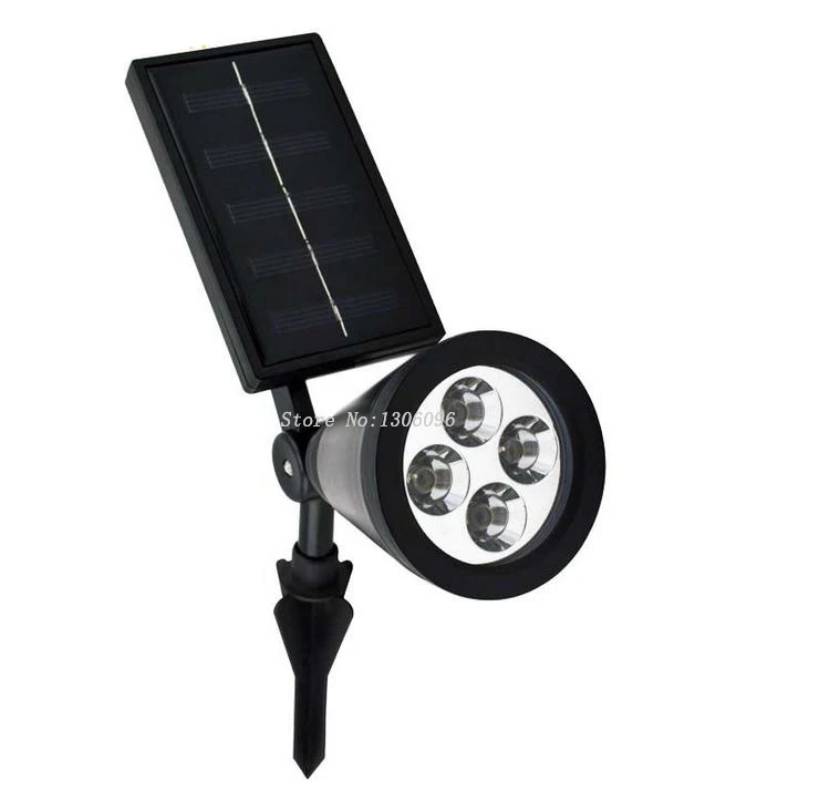 

Waterproof IP55 Portable LED Outdoor Solar Powered Spotlight Easy to control 4*0.06w Led Landscape Light Solar Garden Lamp
