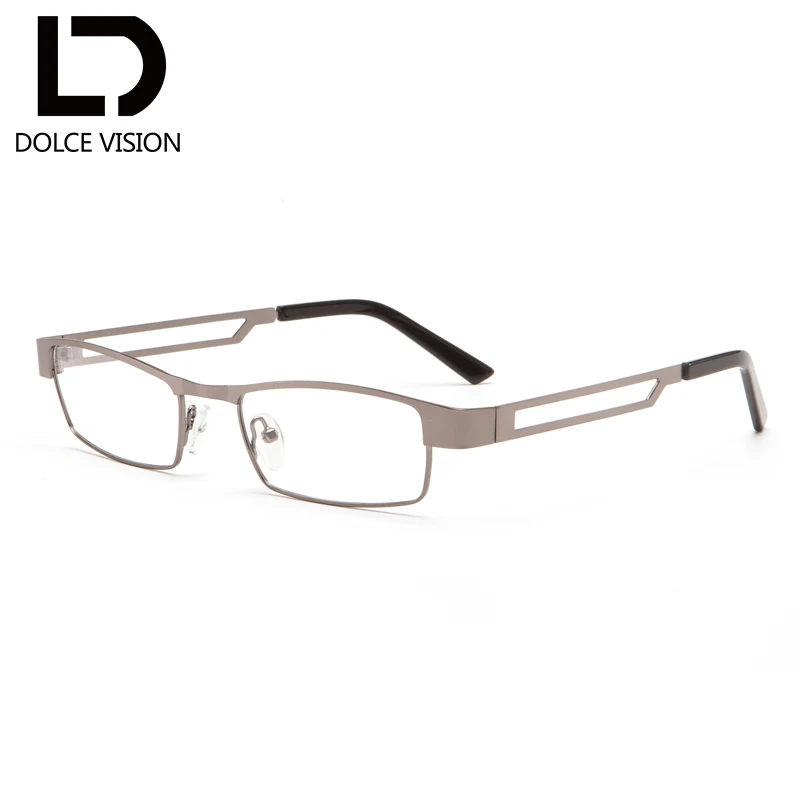 

DOLCE VISION Vintage Half Frame Degree Optical Glasses Men Clear Lens Prescription Rectangle 1.67 Progressive Graduated Glasses