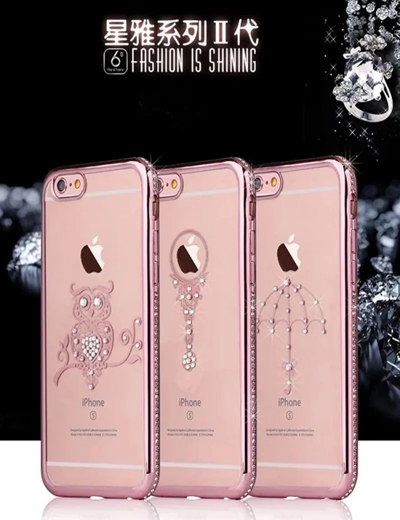 Coque Pour Luxury Crystal Clear diamond Swarovski Case For