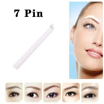 

50pcs 7/12/14 Pin U shape Permanent Makeup Eyebrow Tattoo Needles Blade For 3D Embroidery Tattoo Pen accessory