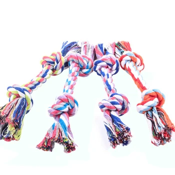 

Colorful Puppy Dog Pet Toy Cotton Braided Bone Rope Chew Knot Brand New