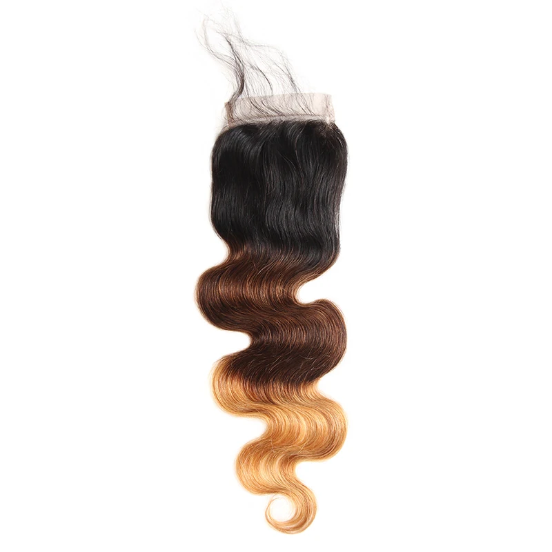 Megalook 1B/4/27 объемная волна пучки волос от светлого до темного цвета с закрытием перуанские прямые волосы пучки волос с закрытием