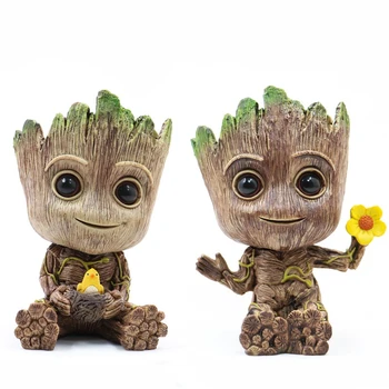 

Marvel Galaxy Guard Flowerpot Tree Man Grooted Kawaii Doll Figure Office Decoration Birthday Gift Kid Toy