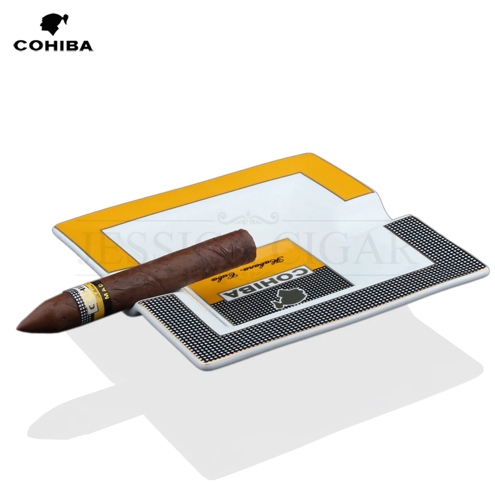 COHIBA квадратные керамические пепельницы для сигарет 2 держателя 1 пепельница для стола пепельница большая пепельница для дома с подарочной коробкой