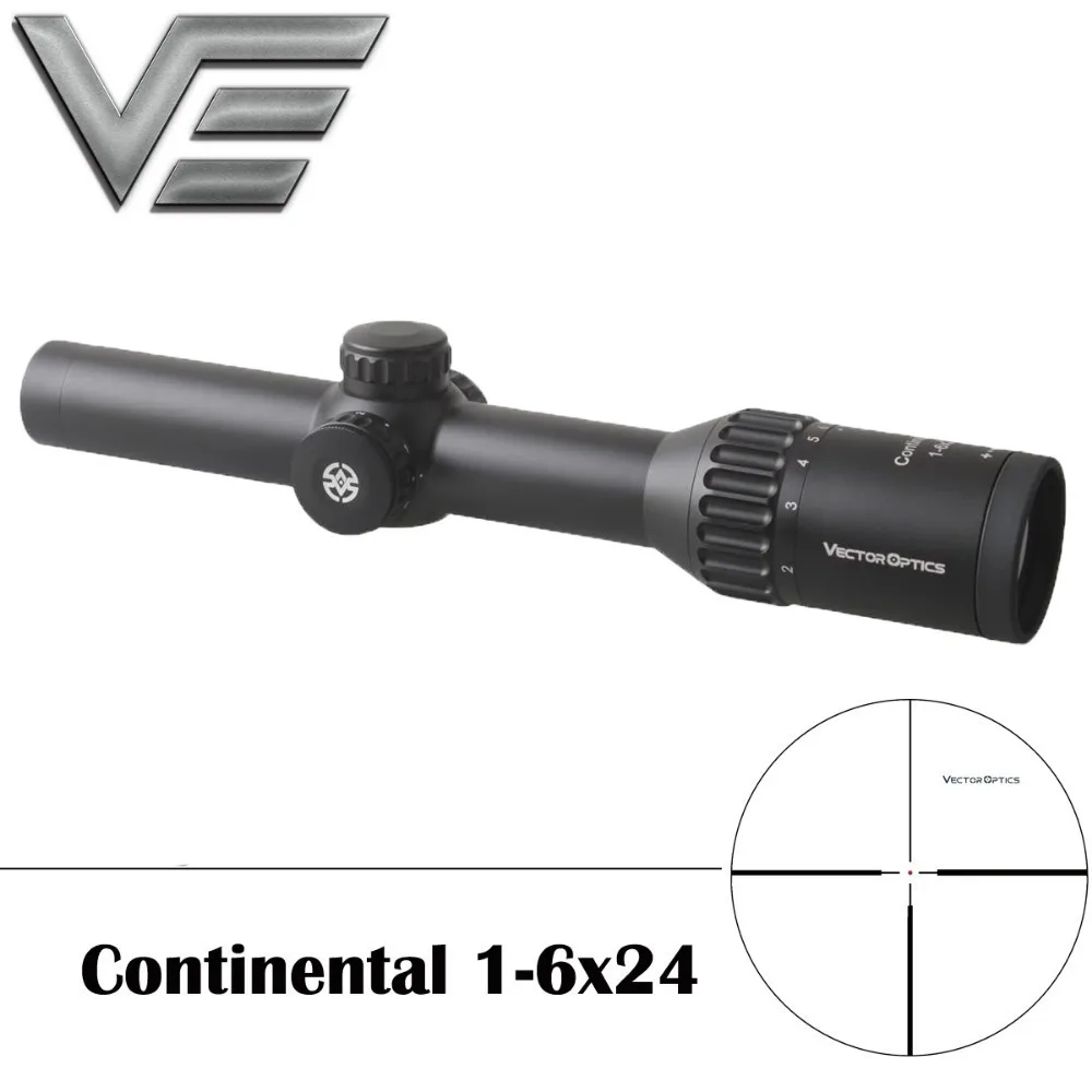 

Vector Optics Continental HD 1-6x24 Hunting Clear View Riflescope Rifle Scope Center Dot Illuminated German Optics System Dawn