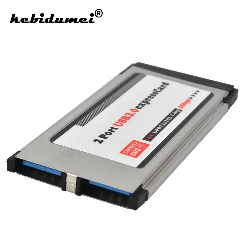 Kebidumei PCI Express карта к USB 3,0 Expresscard 2 порта адаптер 34 мм Express Card конвертер 5 Гбит/с для ноутбука компьютера