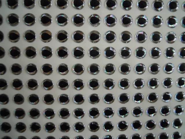 500pcs 3mm Silver Eyes Black Pupil 3D Holographic Tear Drop Pupil Fishing  Lure Eyes Jigs Crafts Dolls