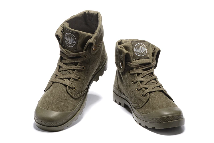 PALLADIUM Pallabrouse, армейские зеленые кроссовки, мужские военные ботильоны, парусиновая повседневная обувь, мужская повседневная обувь, европейские размеры 39-45