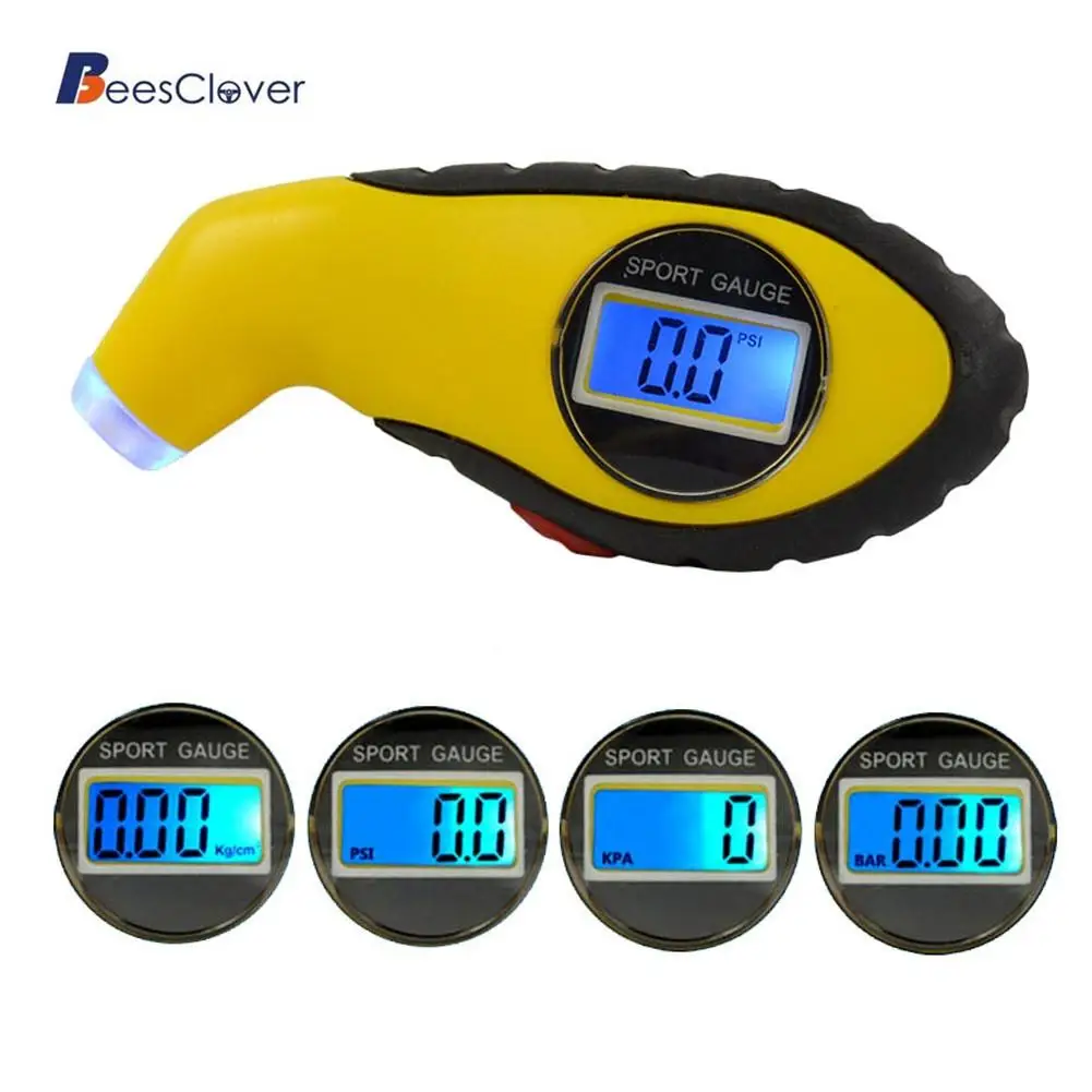 

New LCD Digital Tire Pressure Gauge Auto Car Motorcycle Air Pressure Tyre Tester Tool LCD screen display backlit