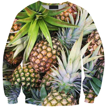 

Harajuku 3D Print Galaxy Fruit Pineapple Sweatshirts Fashion Long Sleeve Women Hoodies Cartoon Flower Pineapple Hooded Pullover