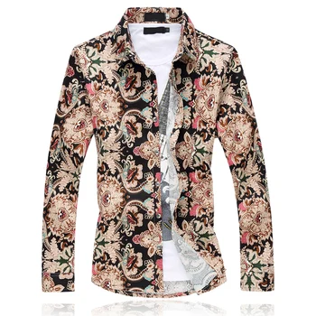 

Male Casual Shirts 2018 Increase In Men's Fashion Design Social Slim Fit Clothing Shirts Long Sleeve Plus size Clothing